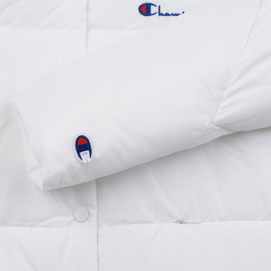 Женский пуховик Champion Reverse Weave Back Script Puff White