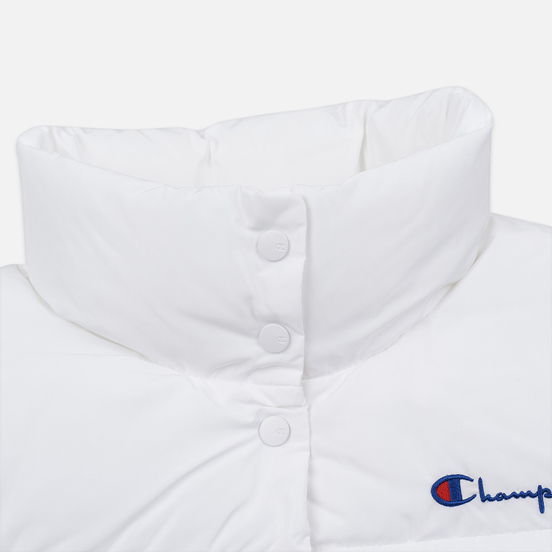 Женский пуховик Champion Reverse Weave Back Script Puff White