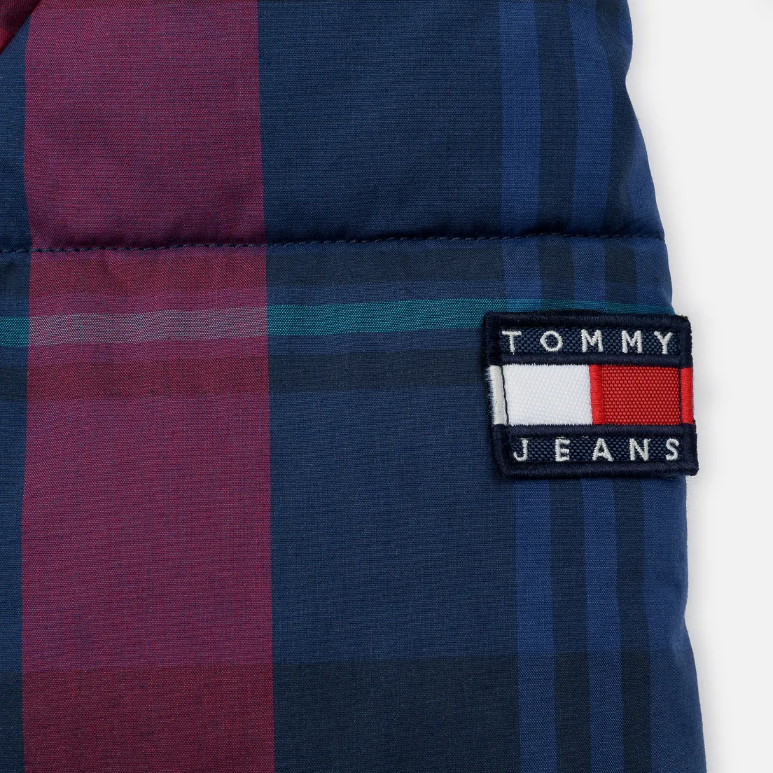 Tommy Jeans Женский пуховик Cotton Check Puffa