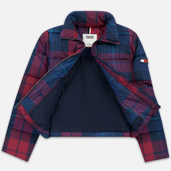 Женский пуховик Tommy Jeans Cotton Check Puffa Blue Print/Multi Check
