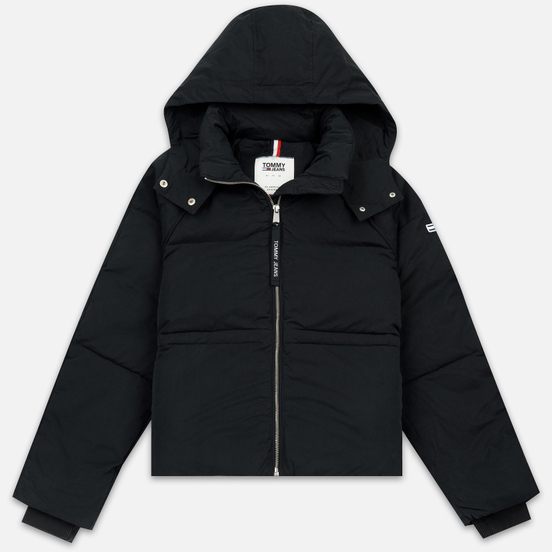 Женский пуховик Tommy Jeans Tommy Detail Puffa Hooded Black