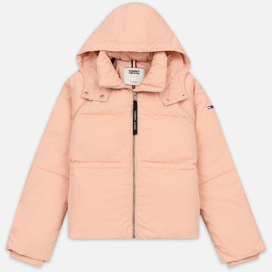 Женский пуховик Tommy Jeans Tommy Detail Puffa Hooded Pink Sand