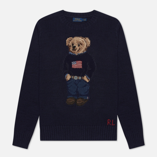Женский свитер Polo Ralph Lauren Bear USA Flag Navy/Multicolor