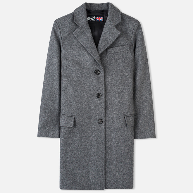 Женское пальто Gloverall Chesterfield Lined Grey Marl