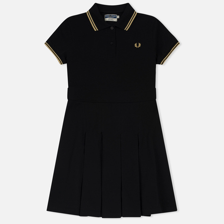 Женское платье Fred Perry Reissues Pleated Pique Tennis Black/Champagne/Champagne