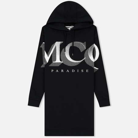 Женское платье McQ Alexander McQueen Boyfriend Hoodie MCQ Paradise Big Darkest Black