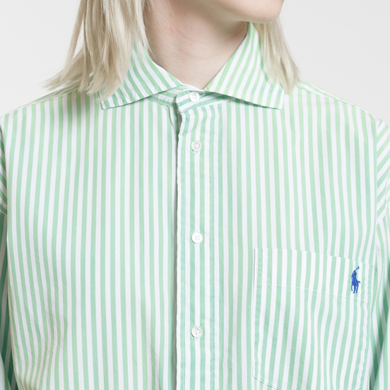 Женское платье Polo Ralph Lauren Chigo LS Sunfade Stripe Seafoam Green/White