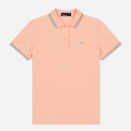 Женское поло Fred Perry G3600 Iced Coral/Silver/Silver