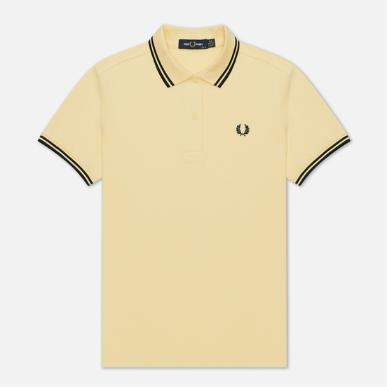 Женское поло Fred Perry G3600 Iced Yellow/Black/Black