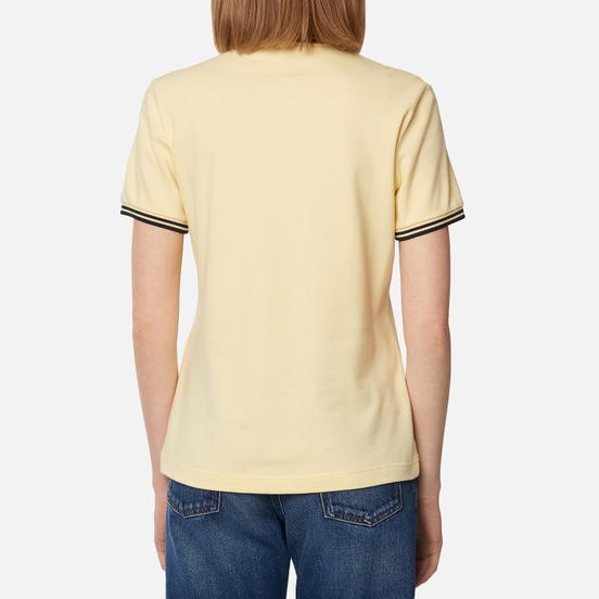 Женское поло Fred Perry G3600 Iced Yellow/Black/Black