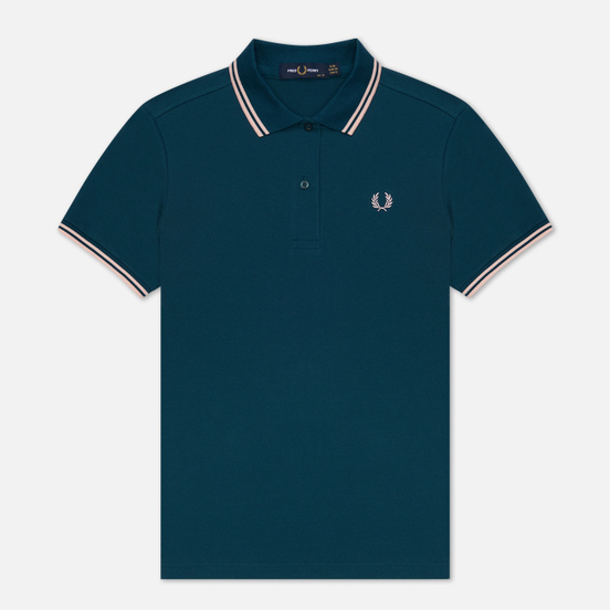 Женское поло Fred Perry G3600 Petrol Dreams/Iced Pink/Iced Pink