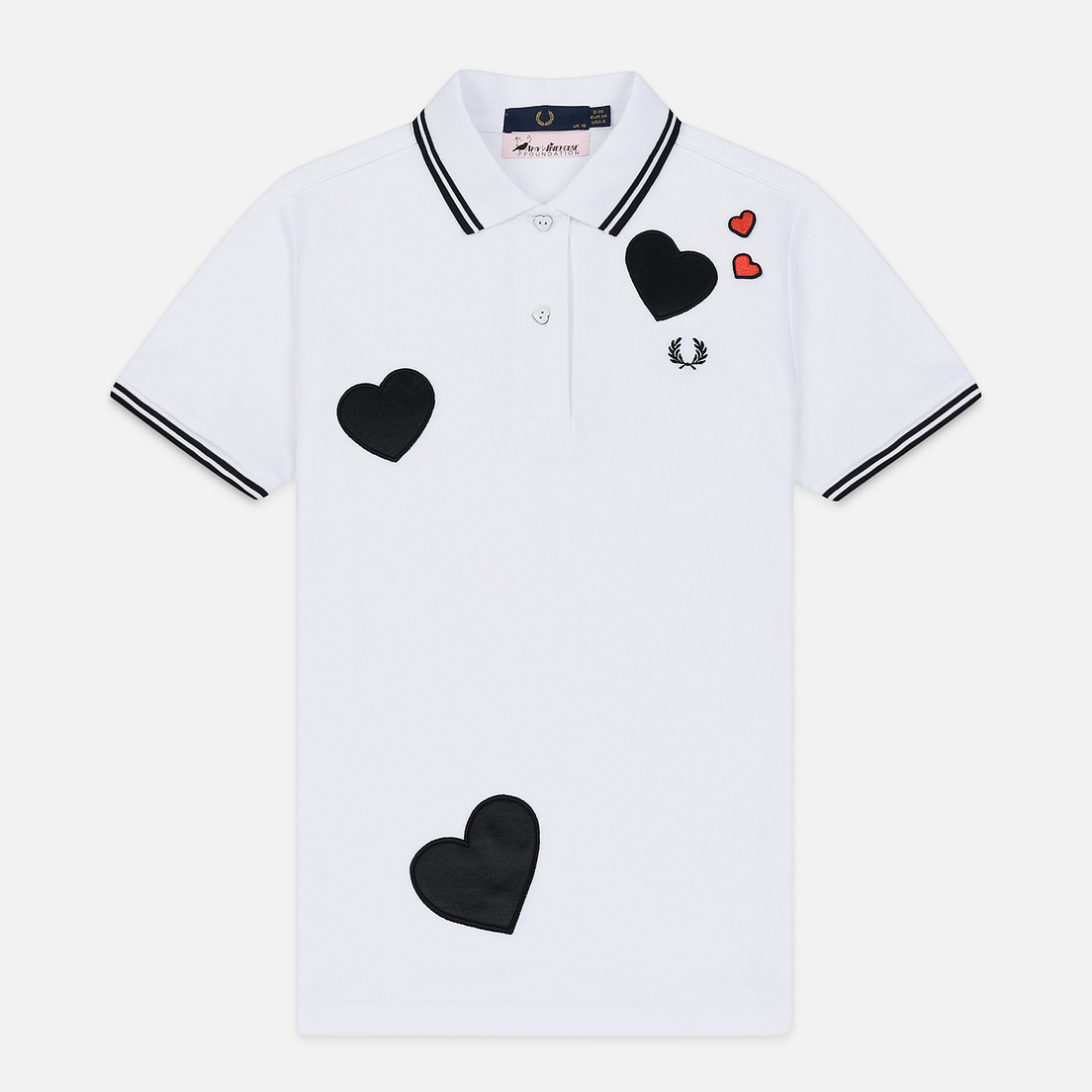 Fred Perry Женское поло x Amy Winehouse Heart Detail Pique