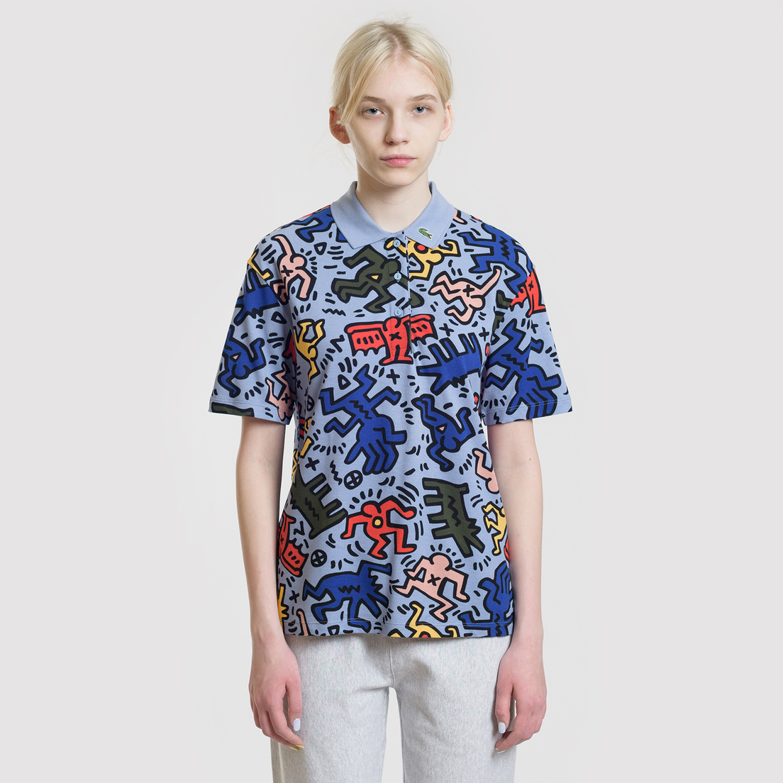 Lacoste Женское поло x Keith Haring Print Relaxed Fit