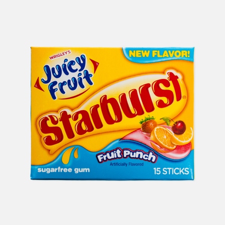 Жевательная резинка Wrigley's Juicy Fruit Starburst Fruit Punch