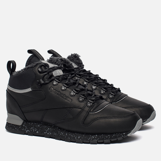 Зимние кроссовки Reebok Classic Leather Mid Sherpa II SPP Black/Medium Grey/Grey
