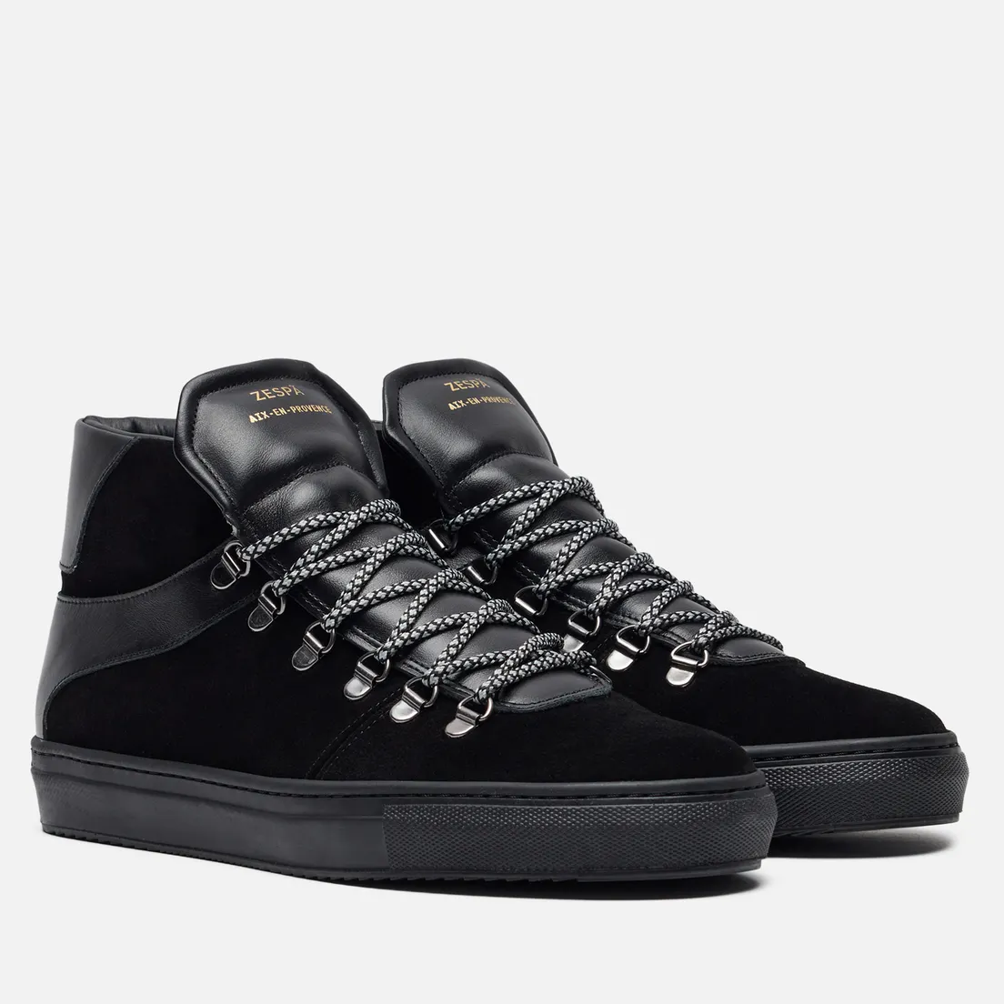 Zespa Мужские кроссовки ZSP12 Nappa/Suede Monochrome