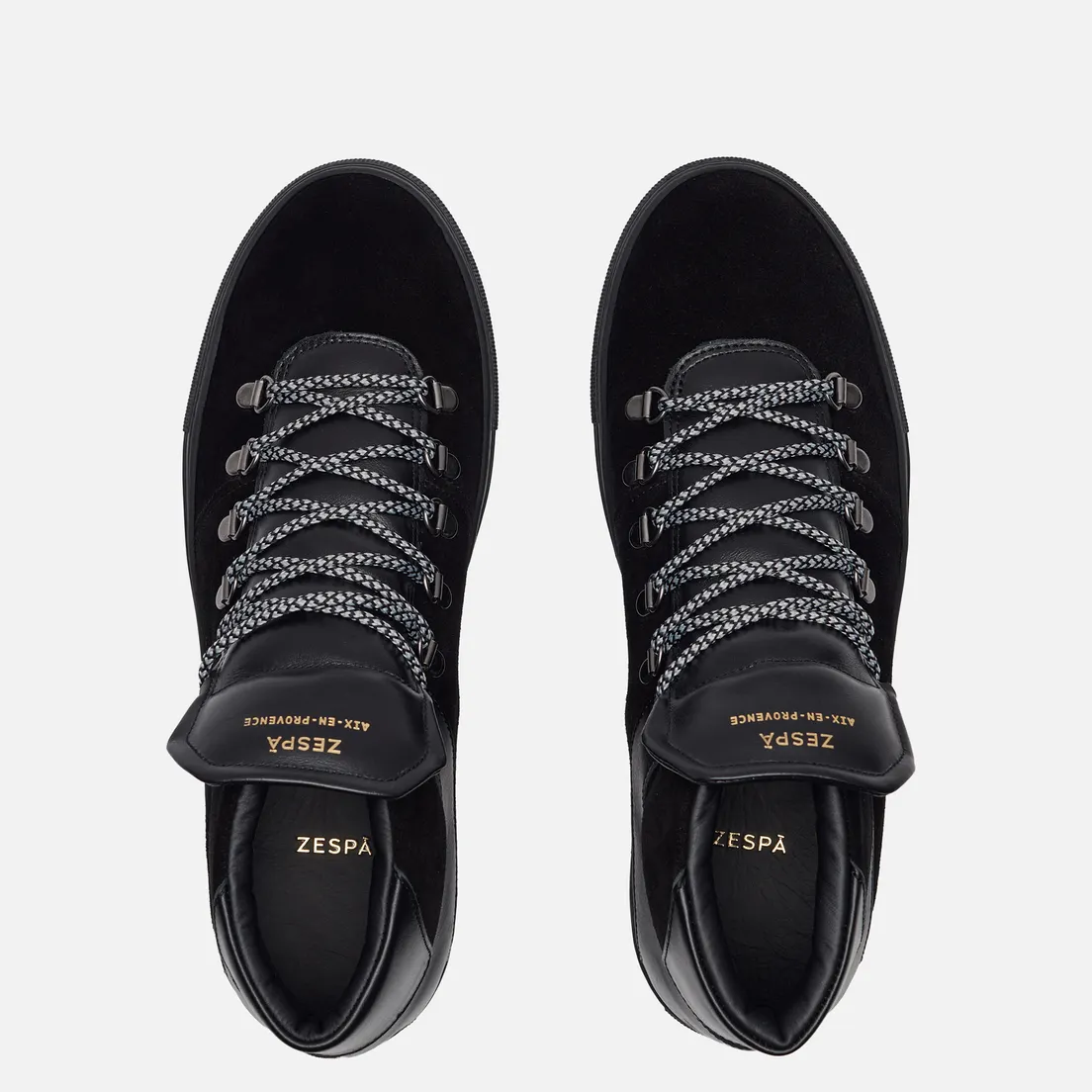 Zespa Мужские кроссовки ZSP12 Nappa/Suede Monochrome