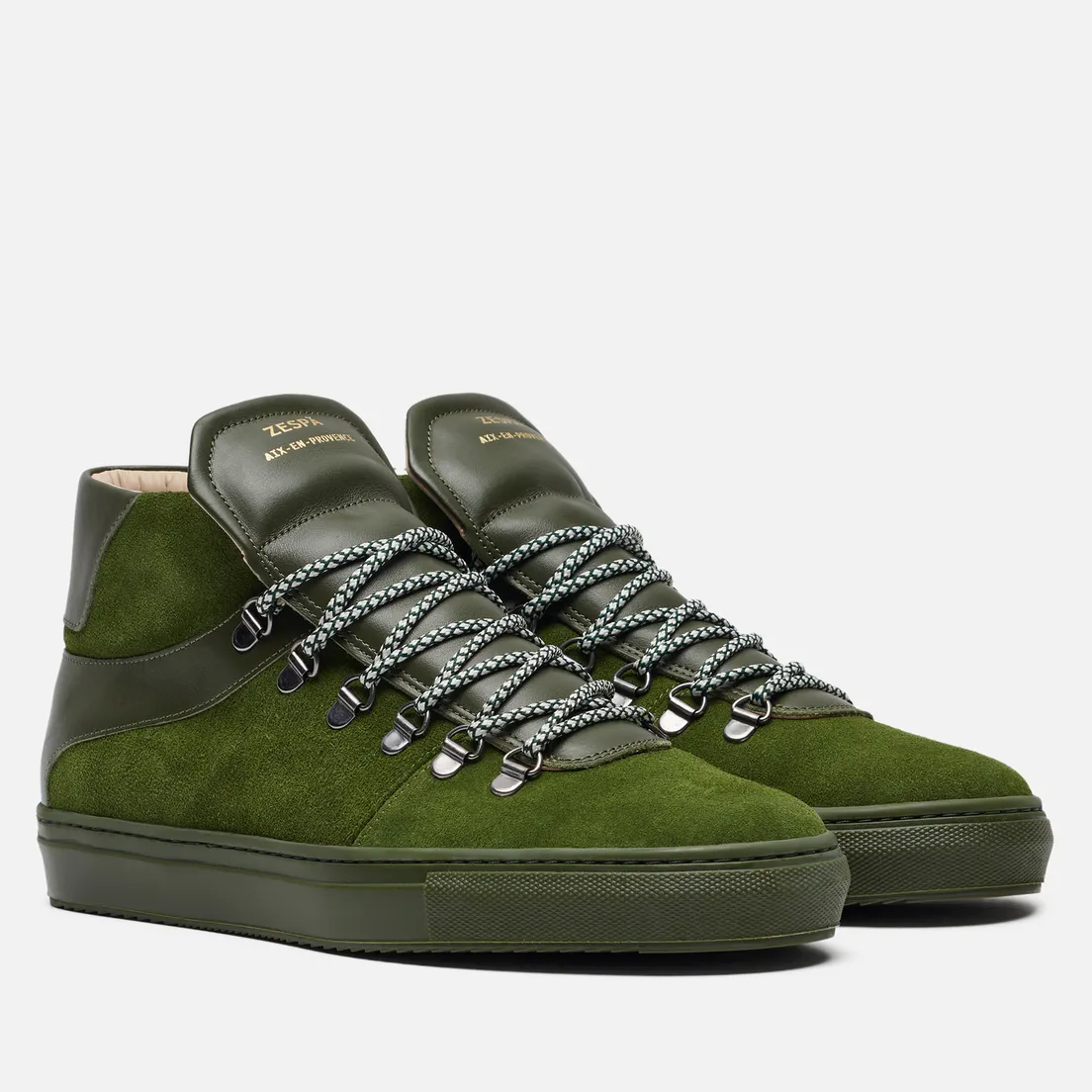 Zespa Мужские кроссовки ZSP12 Nappa/Suede Monochrome
