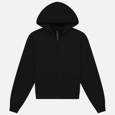 Женская толстовка SKIMS Cotton Fleece Classic Zip Up Hoodie, цвет чёрный