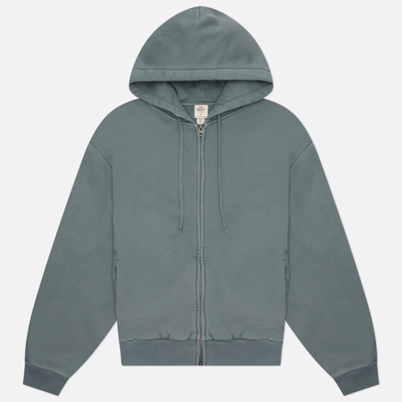 Мужская толстовка SKIMS Heavyweight Fleece Relaxed Zip Up Hoodie, цвет синий