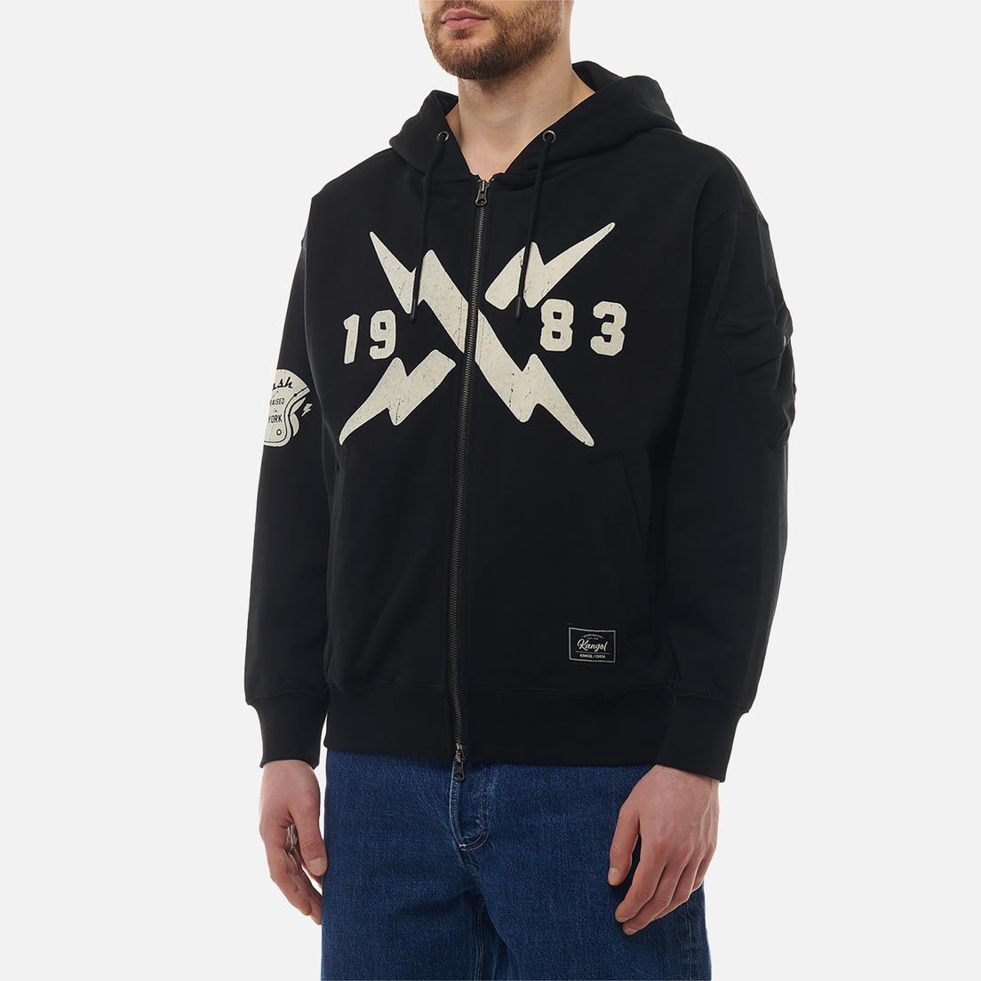 Kangol Мужская толстовка CRS Biker Hoodie Zip-Up