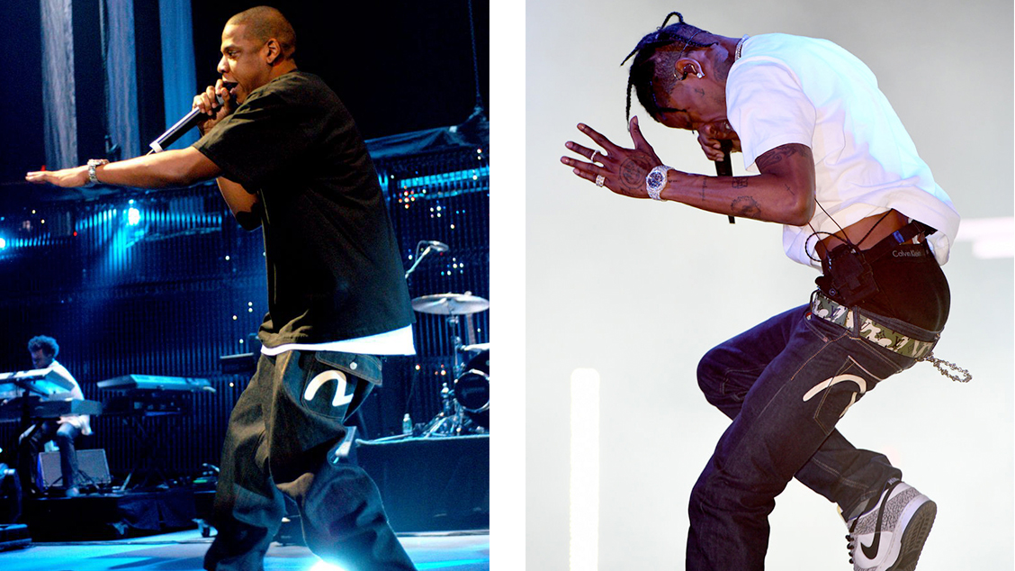 Модели мешковатого кроя на Jay-Z и Travis Scott