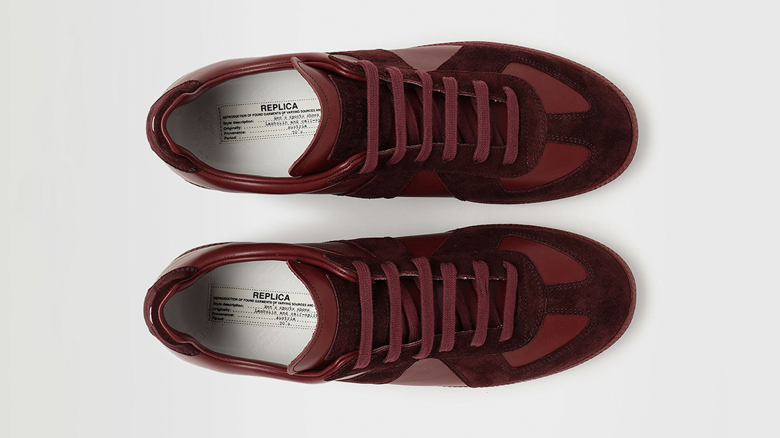 Классические Maison Margiela Replica Low Top из кожи и замши